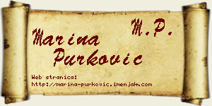 Marina Purković vizit kartica